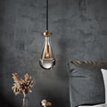 Brass Water Drop Crystal Lamp