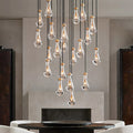 Brass Water Drop Crystal Lamp