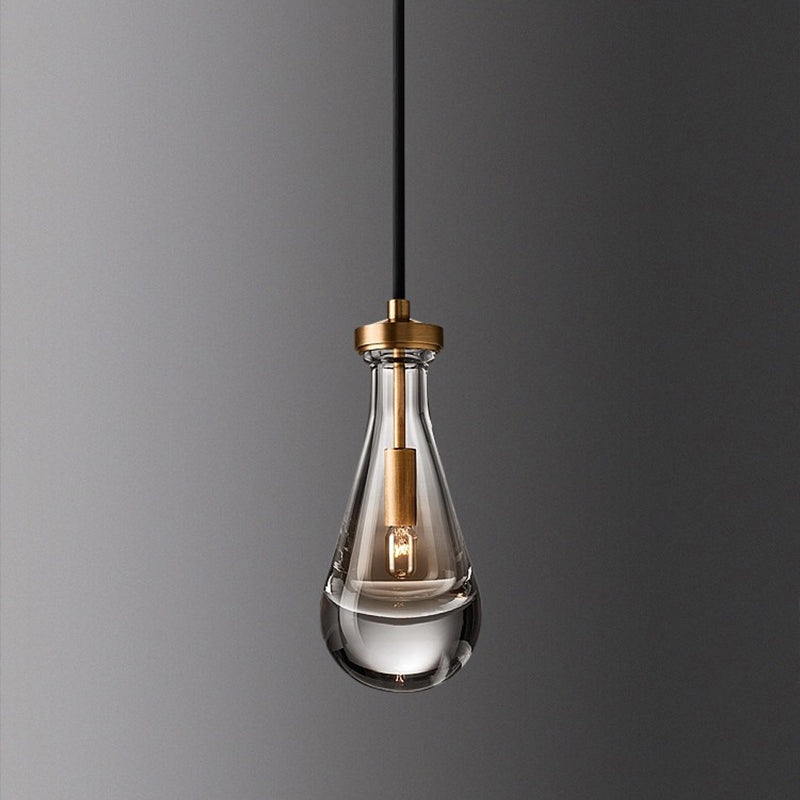 Brass Water Drop Crystal Lamp