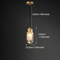 Brass Bucket Crystal Pendant Light