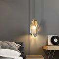 Brass Bucket Crystal Pendant Light