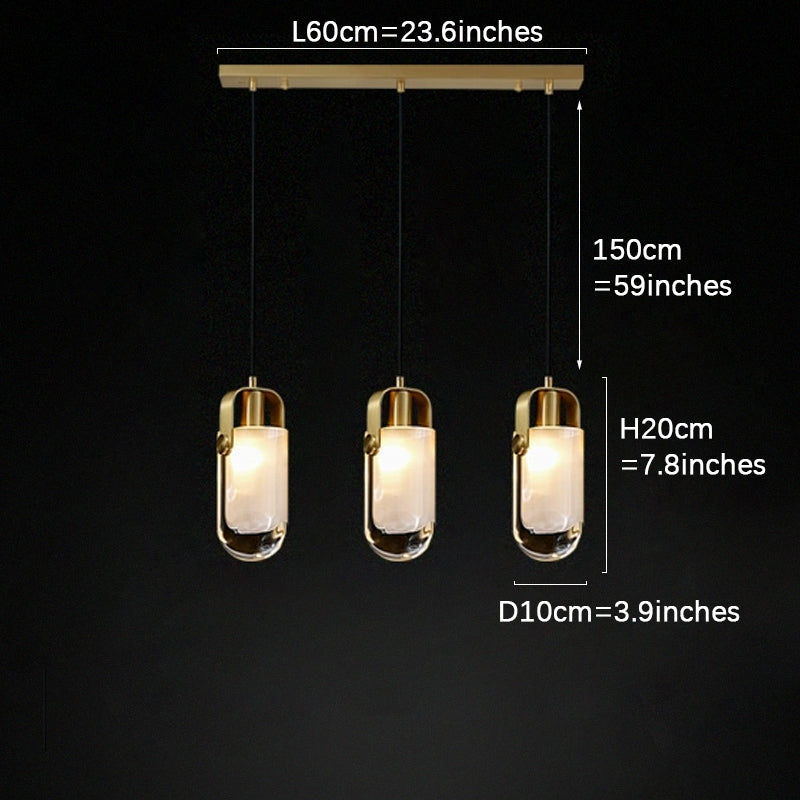 Brass Bucket Crystal Pendant Light