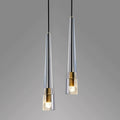 Brass Conical Crystal Pendant Light