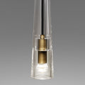 Brass Conical Crystal Pendant Light