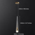 Brass Conical Crystal Pendant Light