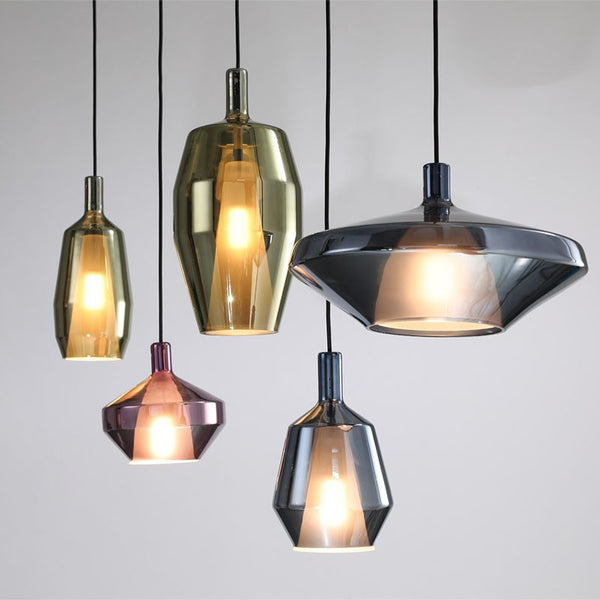 Gemstone Glass Pendant Light