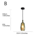 Gemstone Glass Pendant Light
