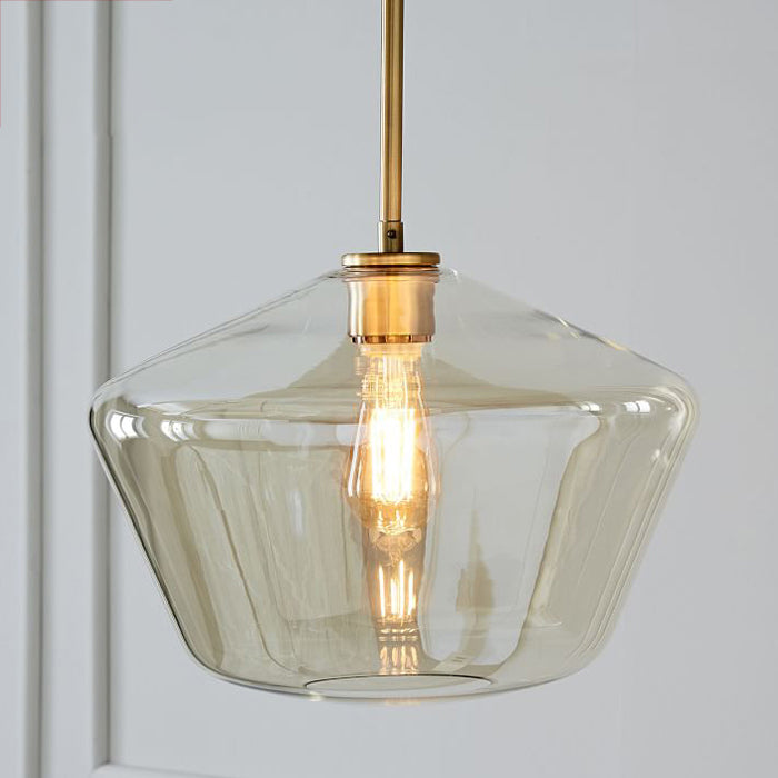 Smoke Gray Bucket Glass Lamp