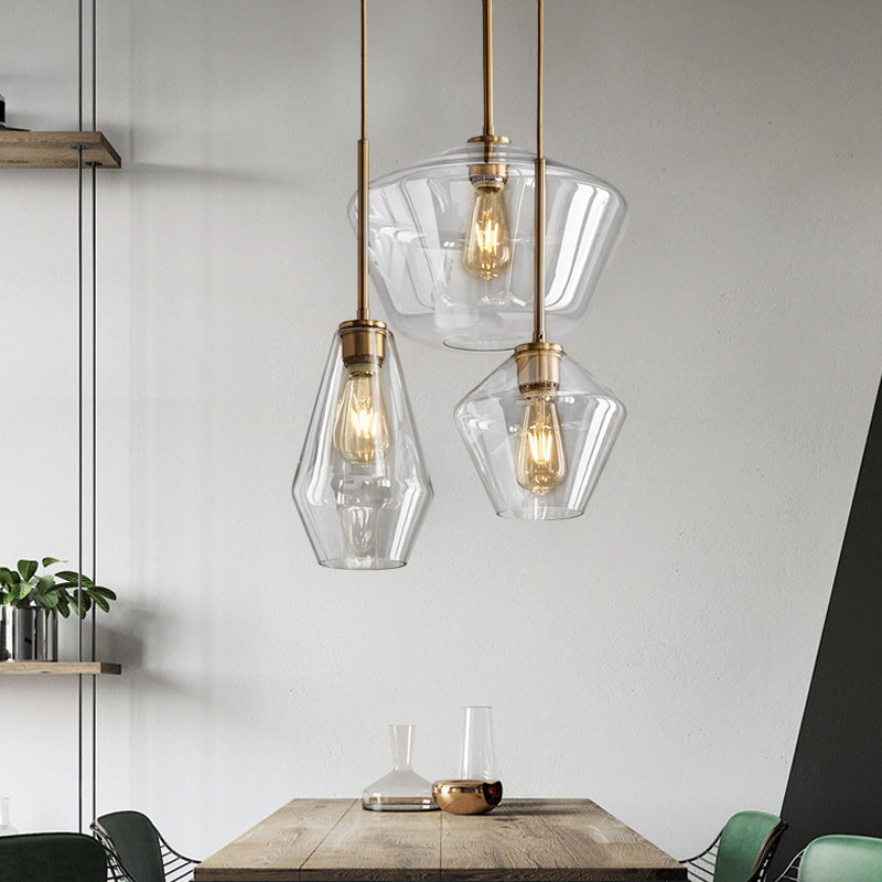 Smoke Gray Bucket Glass Lamp