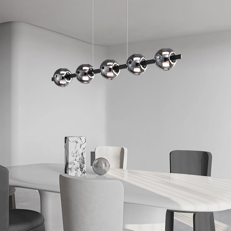 Smoke Grey Ball Pendant Light