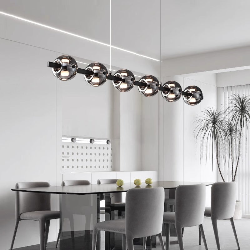 Smoke Grey Ball Pendant Light