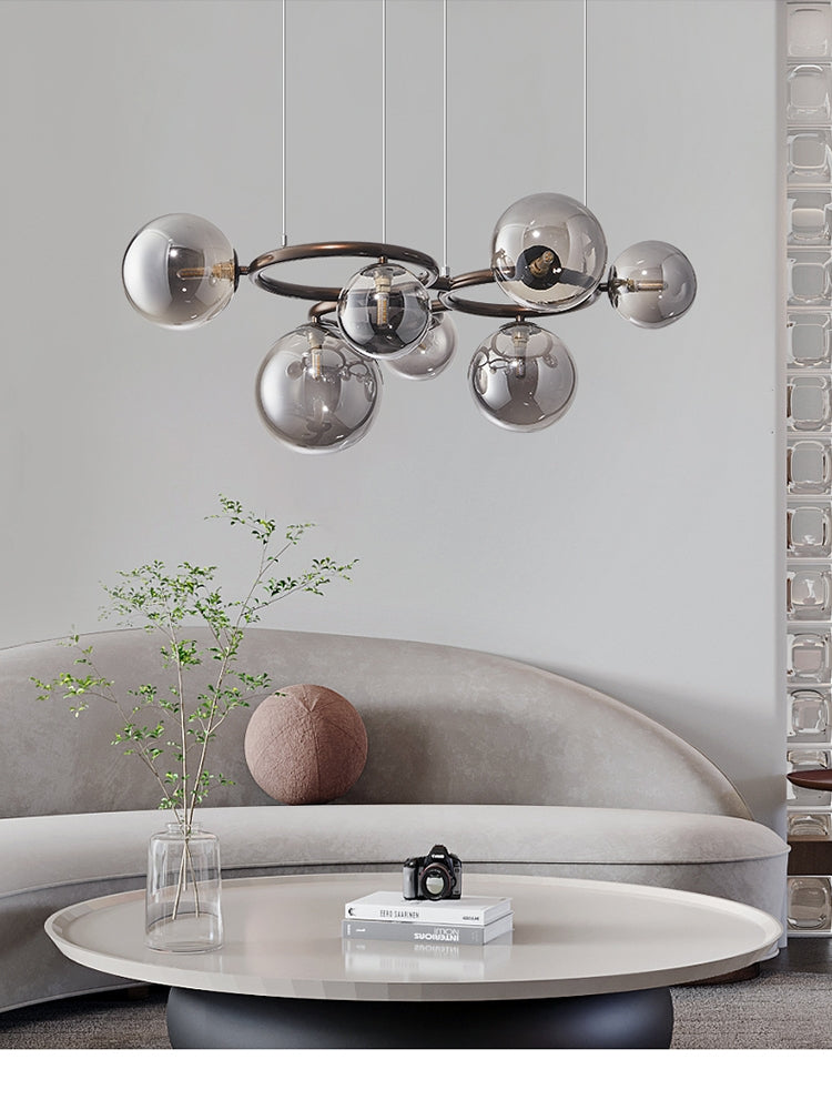 Modern Smoke Gray Chandelier
