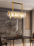Luxury Steel Glass Chandelier