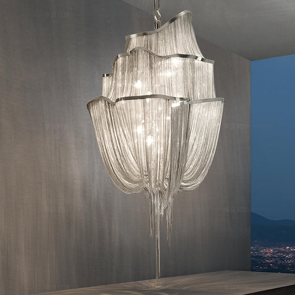 Entrance Aluminum Chain Chandelier