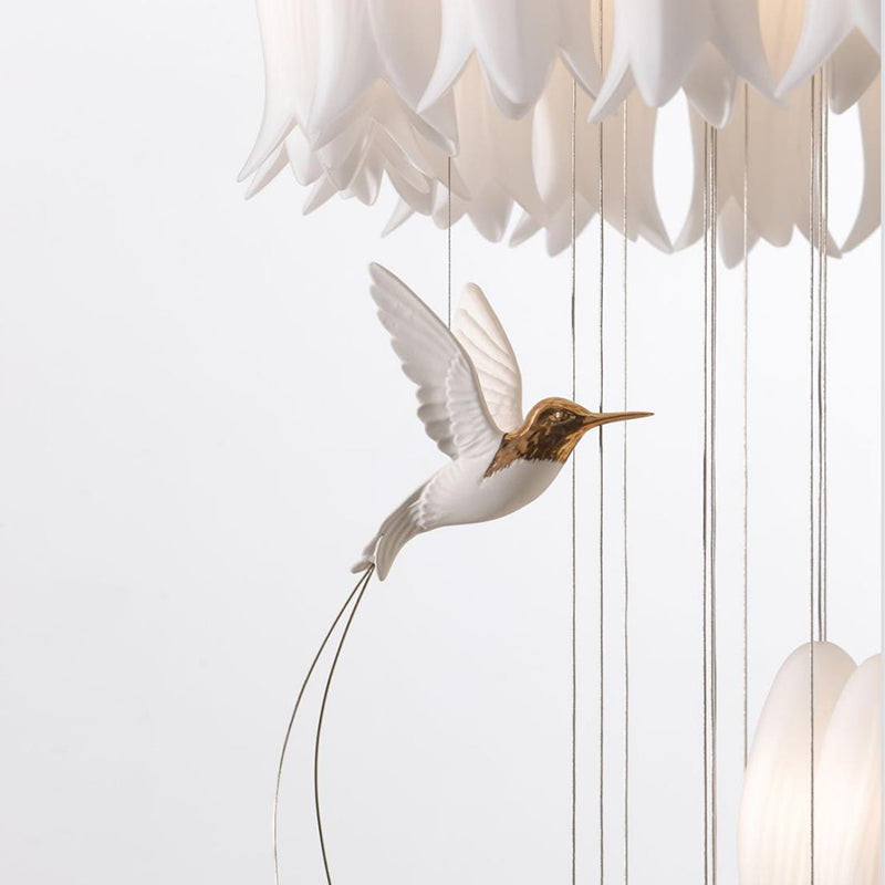 Ceramic Bird/Tulip Pendant Light