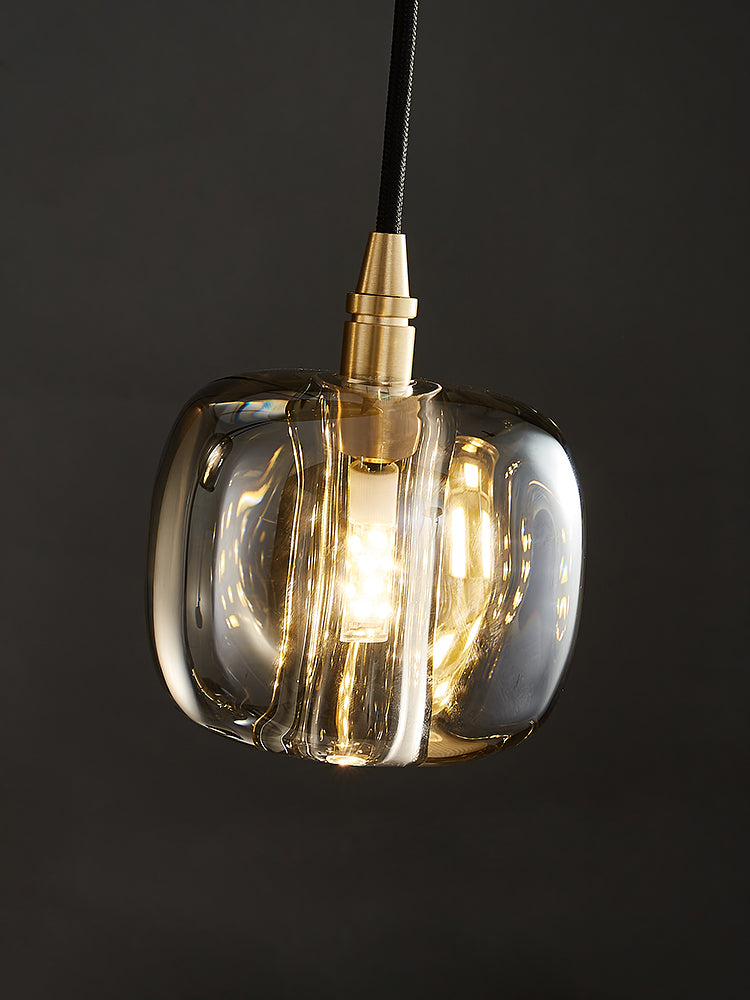 Copper Square Crystal Chandelier