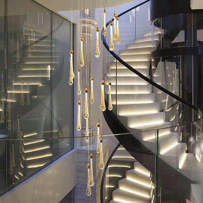 Bubble Crystal Staircase Chandelier