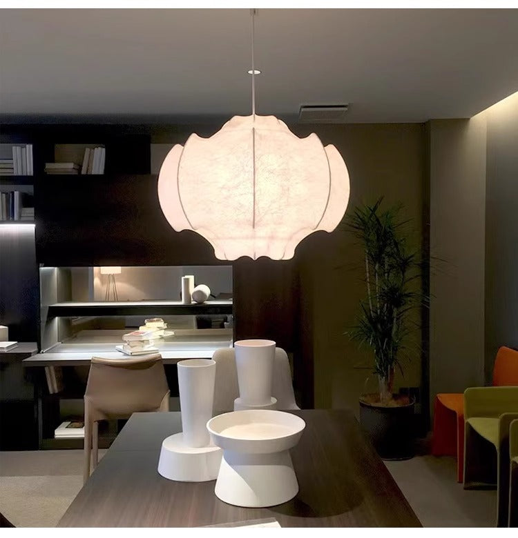 Yoga Room White Silk Pendant Light